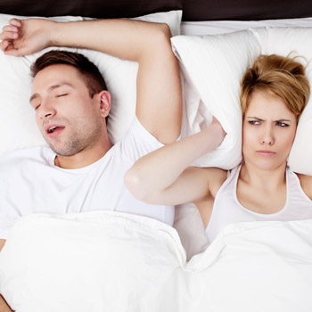 Snoring man problem